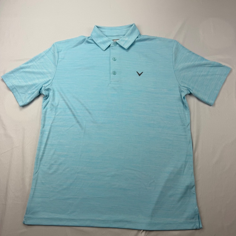 Callaway Polo Shirt Mens Medium Blue Opti-Dri Short Sleeve Golf Performance
